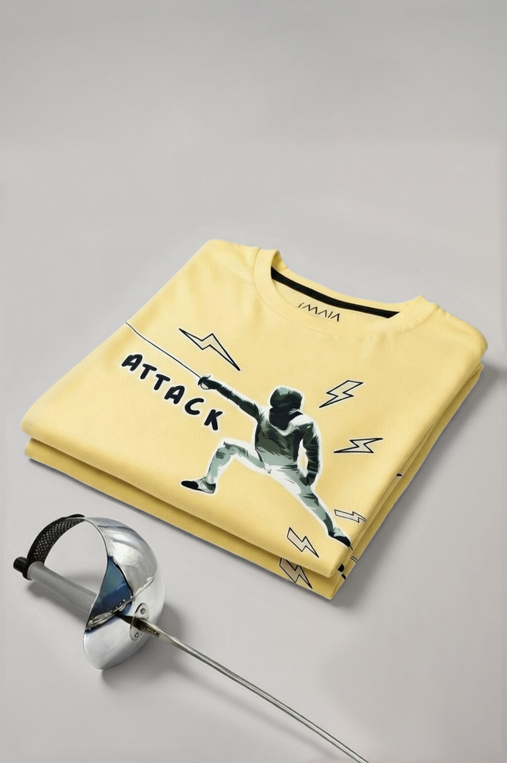 Boys’ Yellow Fencing Print T-Shirt