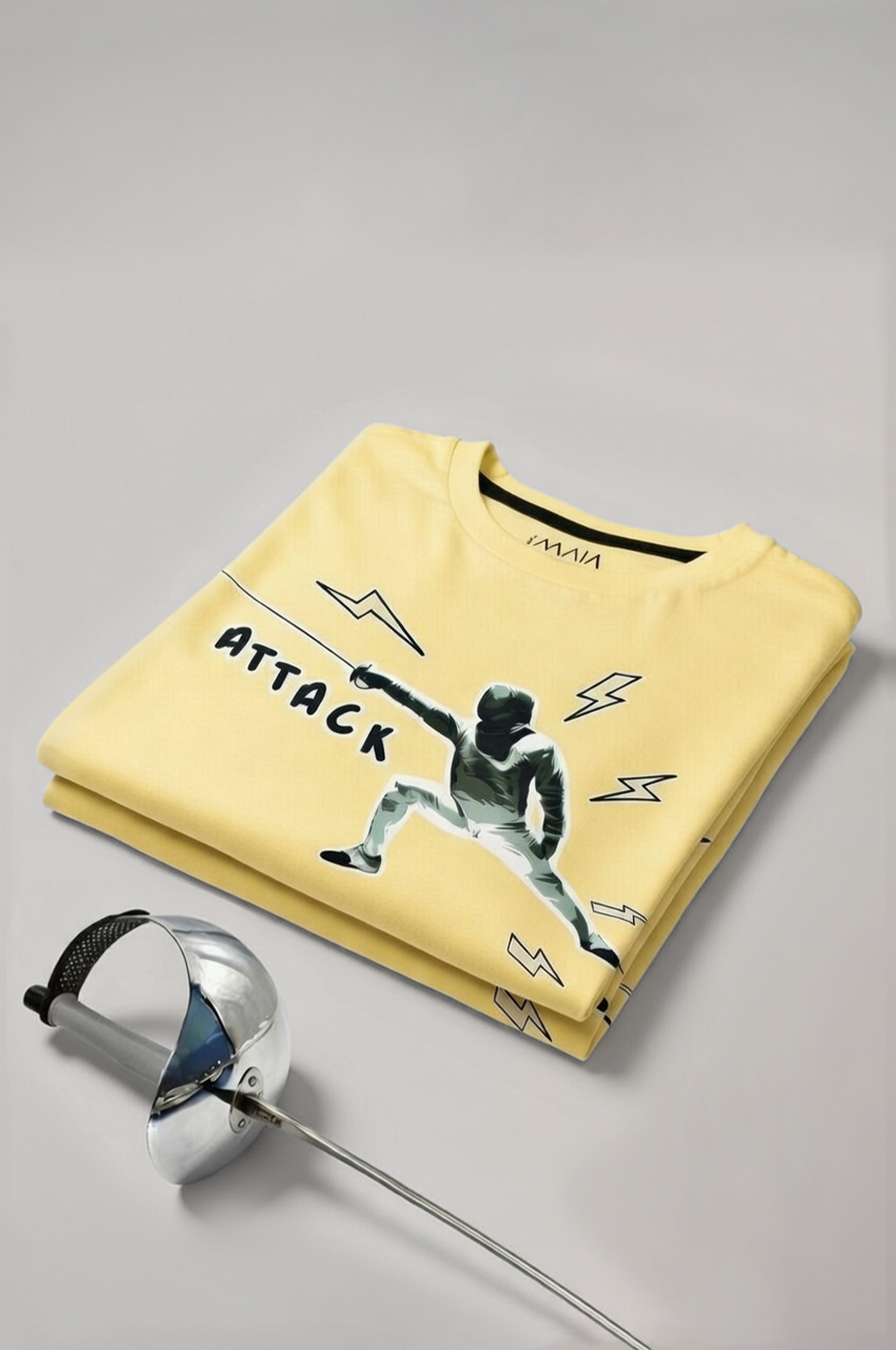Boys’ Yellow Fencing Print T-Shirt