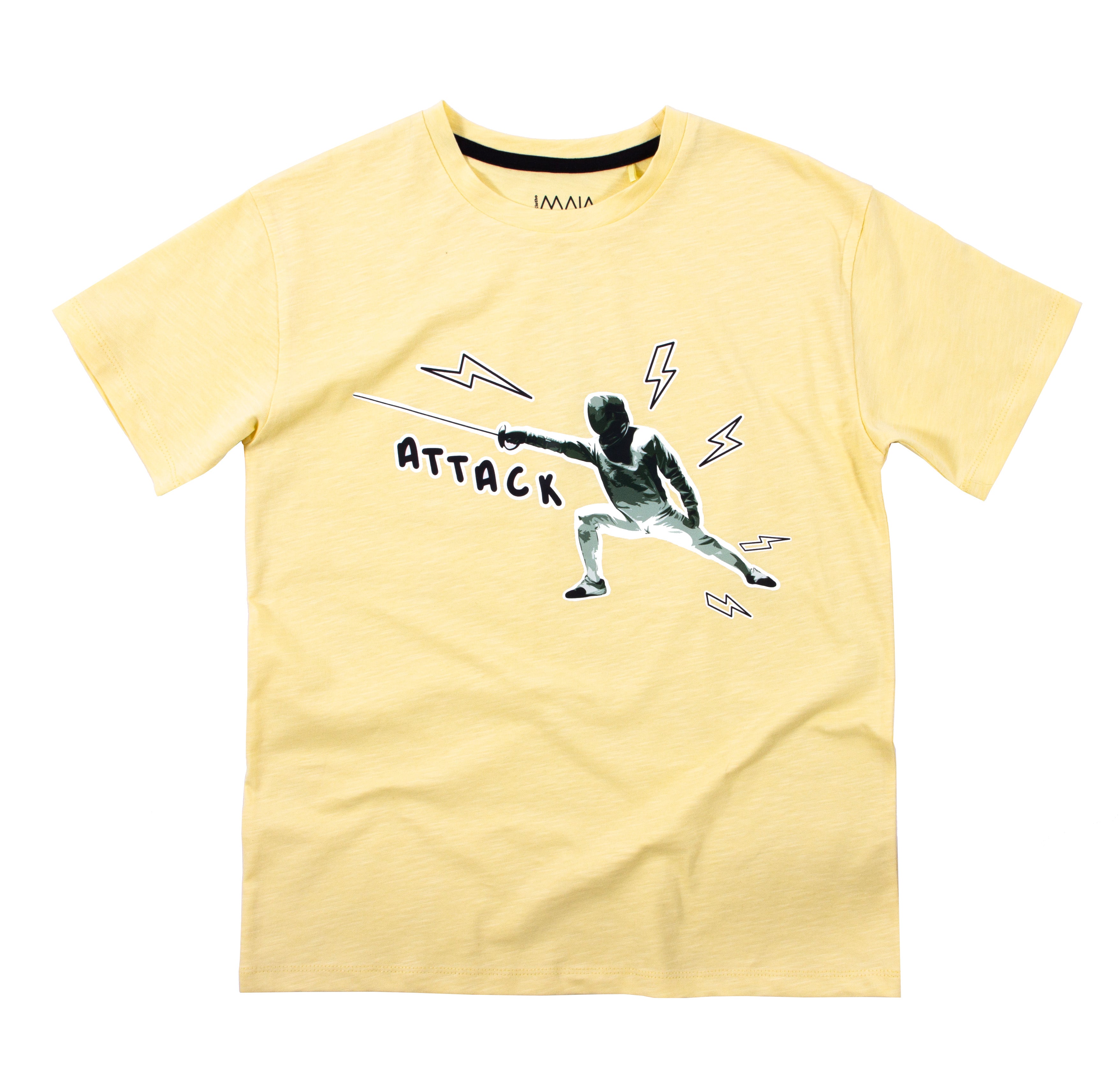 Boys’ Yellow Fencing Print T-Shirt