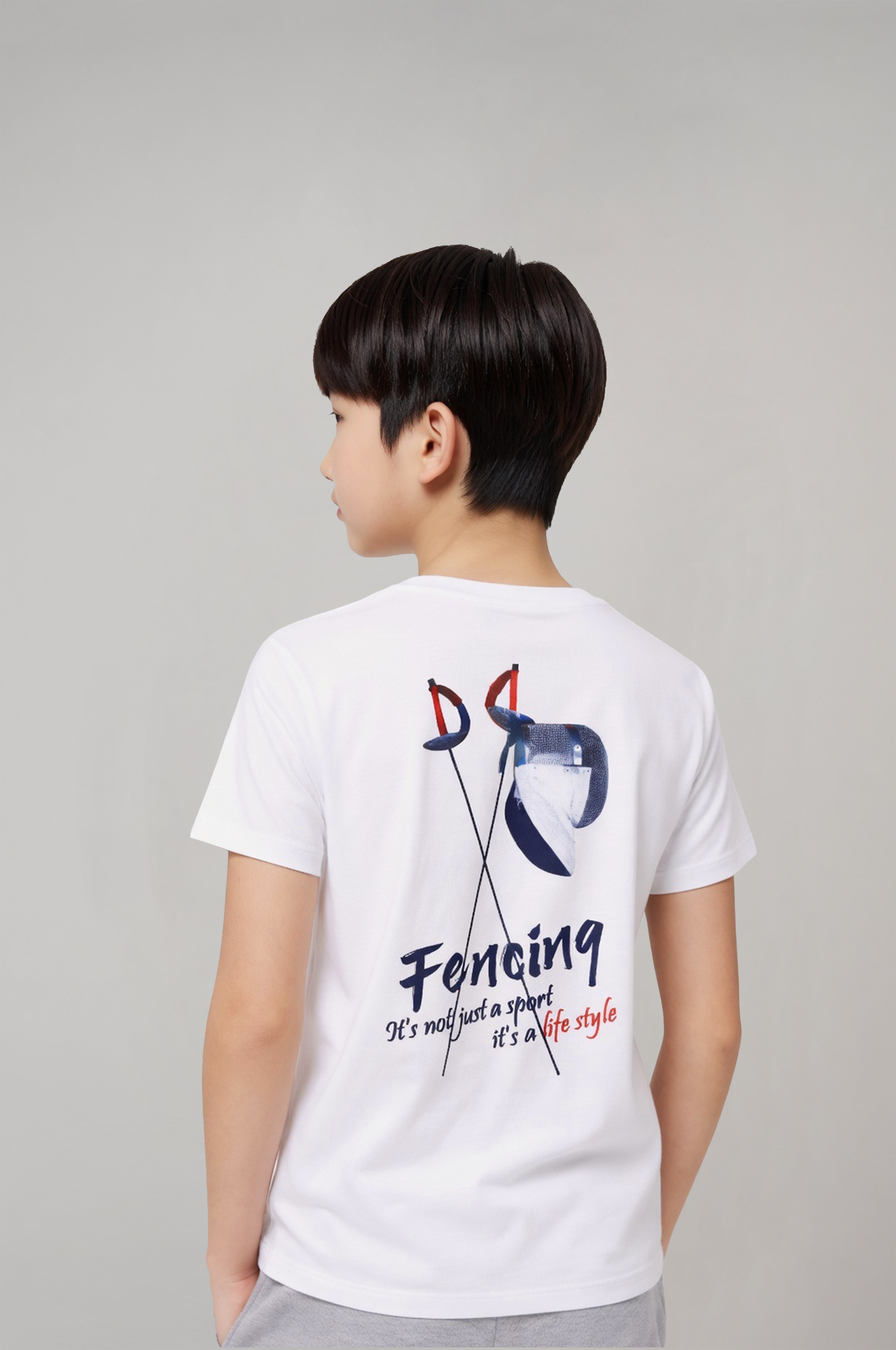 Boy's Fencing Back Printed T-Shirt