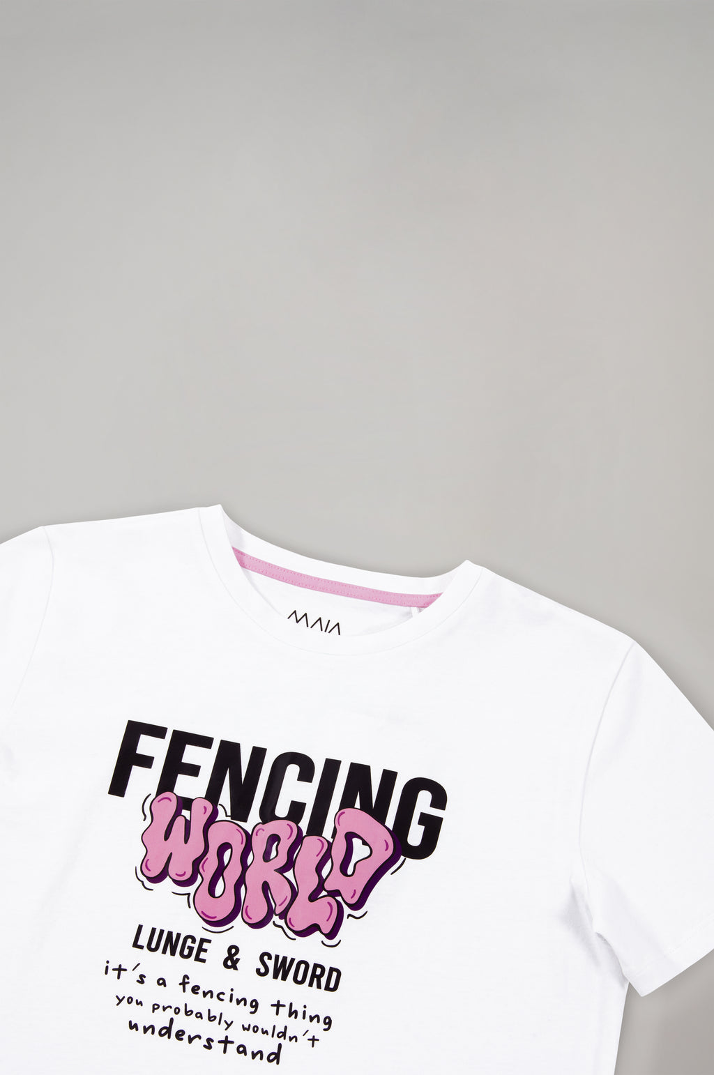 Girls’ Fencing Graphic White T-Shirt