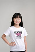 Girls’ Fencing Graphic White T-Shirt