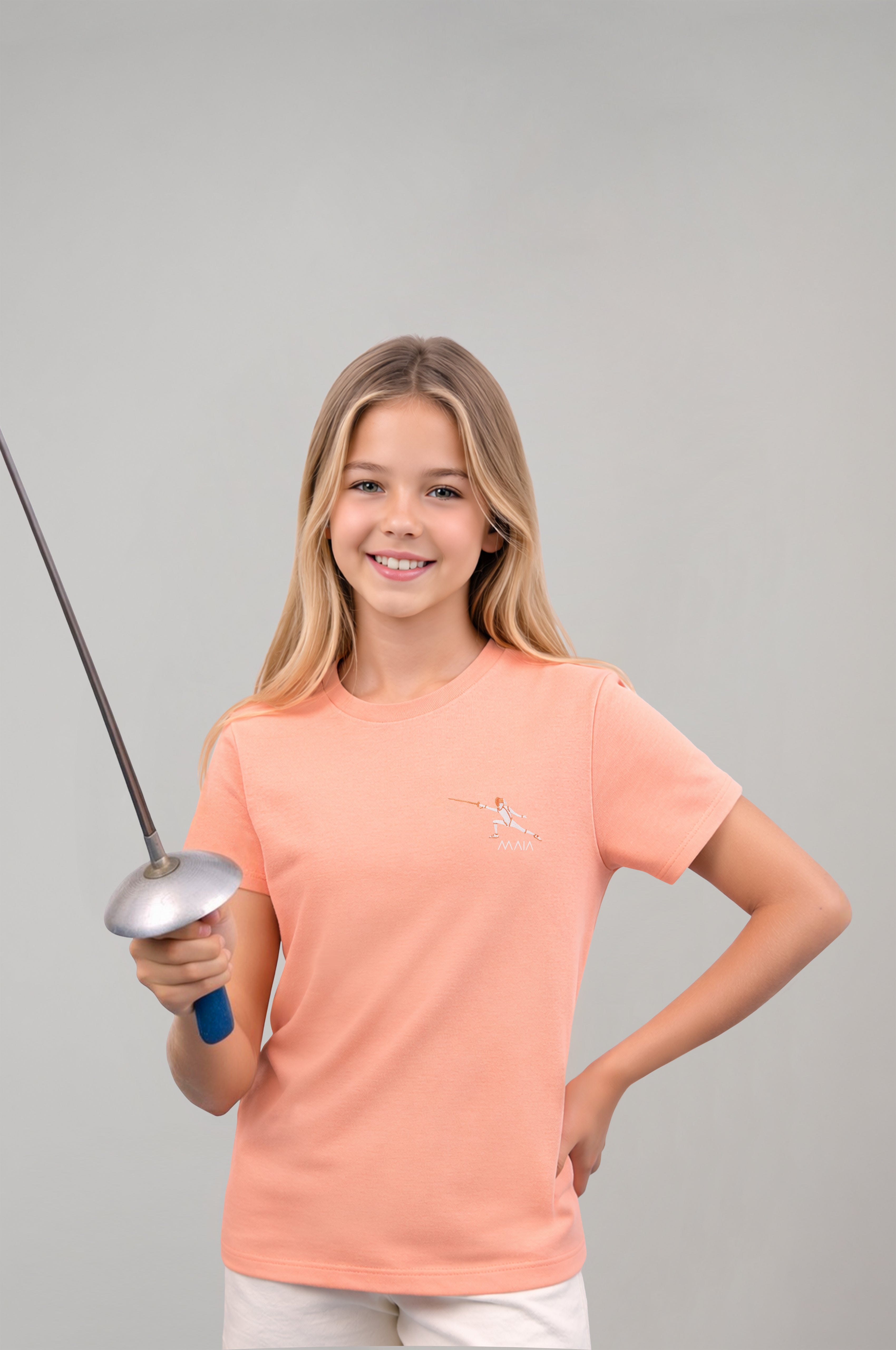 Girls’ Embroidered Fencing T-Shirt