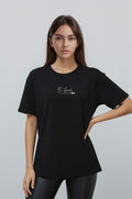 Women's Oversized T-Shirt with Fencing Print