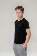 Boy's Black Fencing Attack Printed T-Shirt