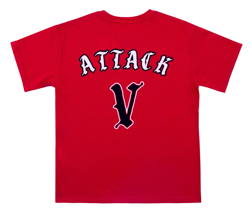 Boy's Red Fencing Attack Printed T-Shirt