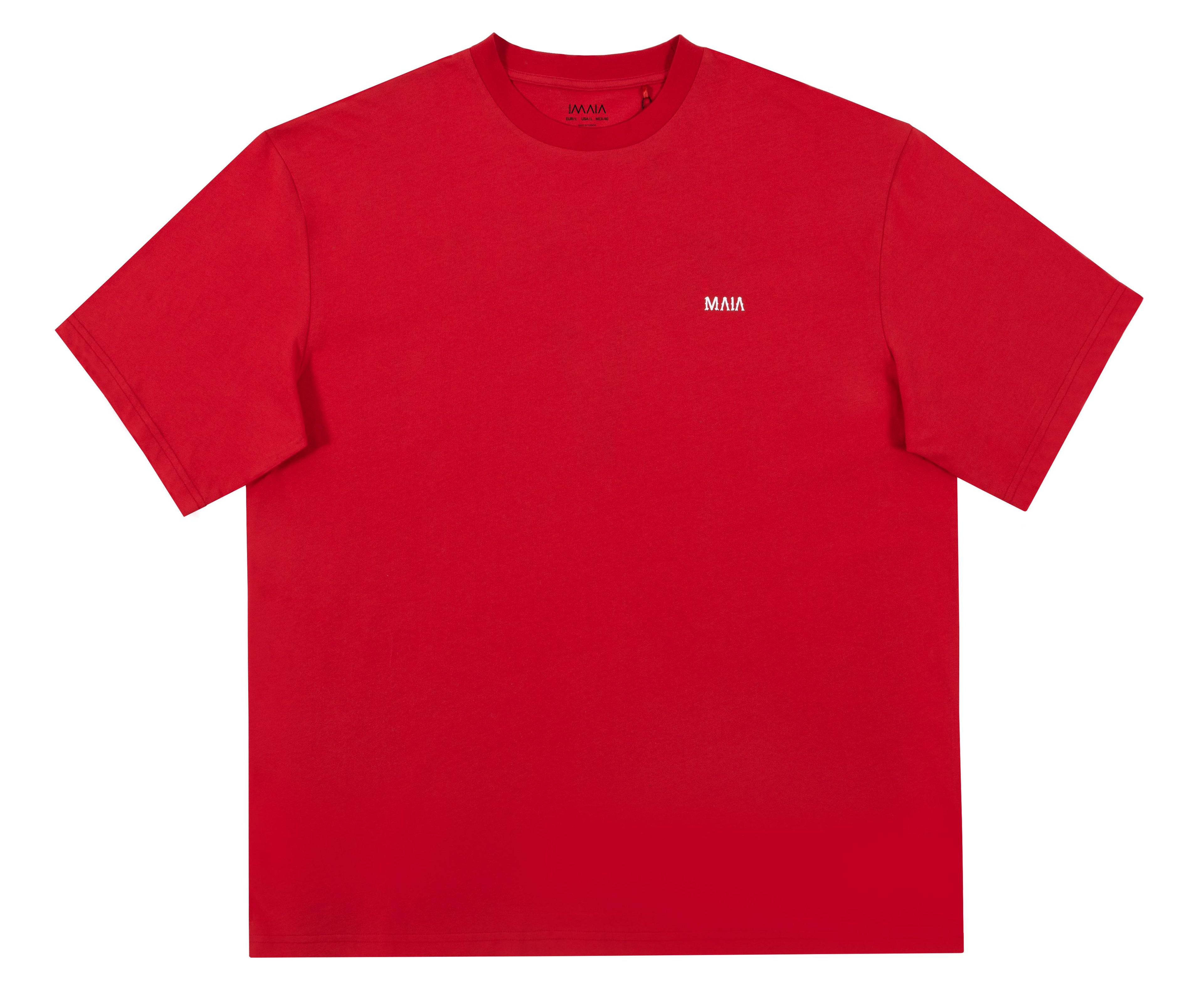 Men's Red Oversized T-Shirt with Fencing Back Print