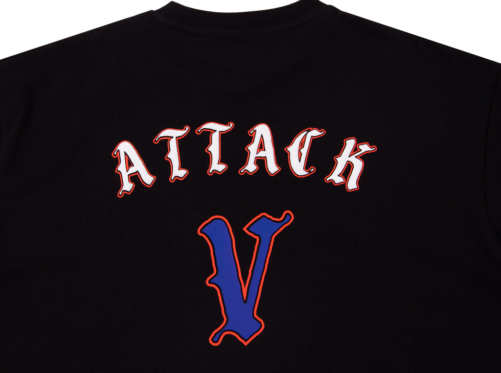 Men's Black Oversized T-Shirt with Fencing Back Print