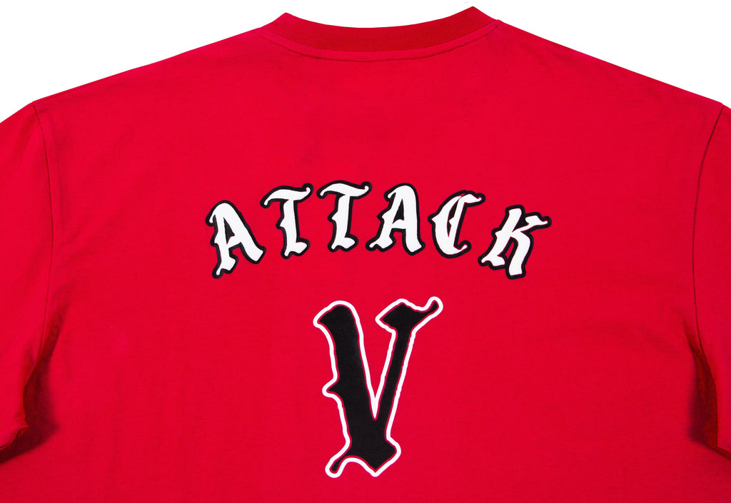 Men's Red Oversized T-Shirt with Fencing Back Print