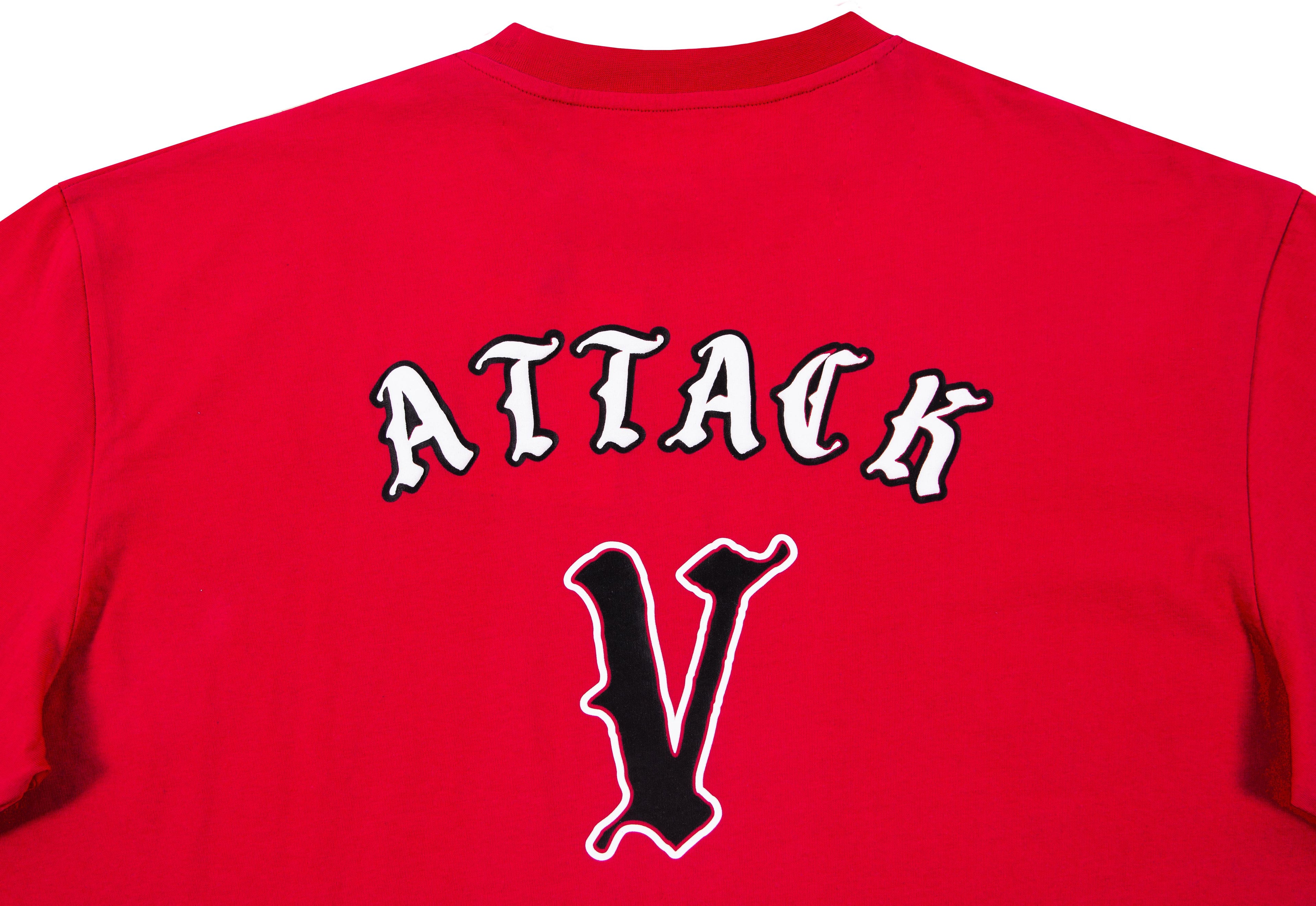 Men's Red Oversized T-Shirt with Fencing Back Print