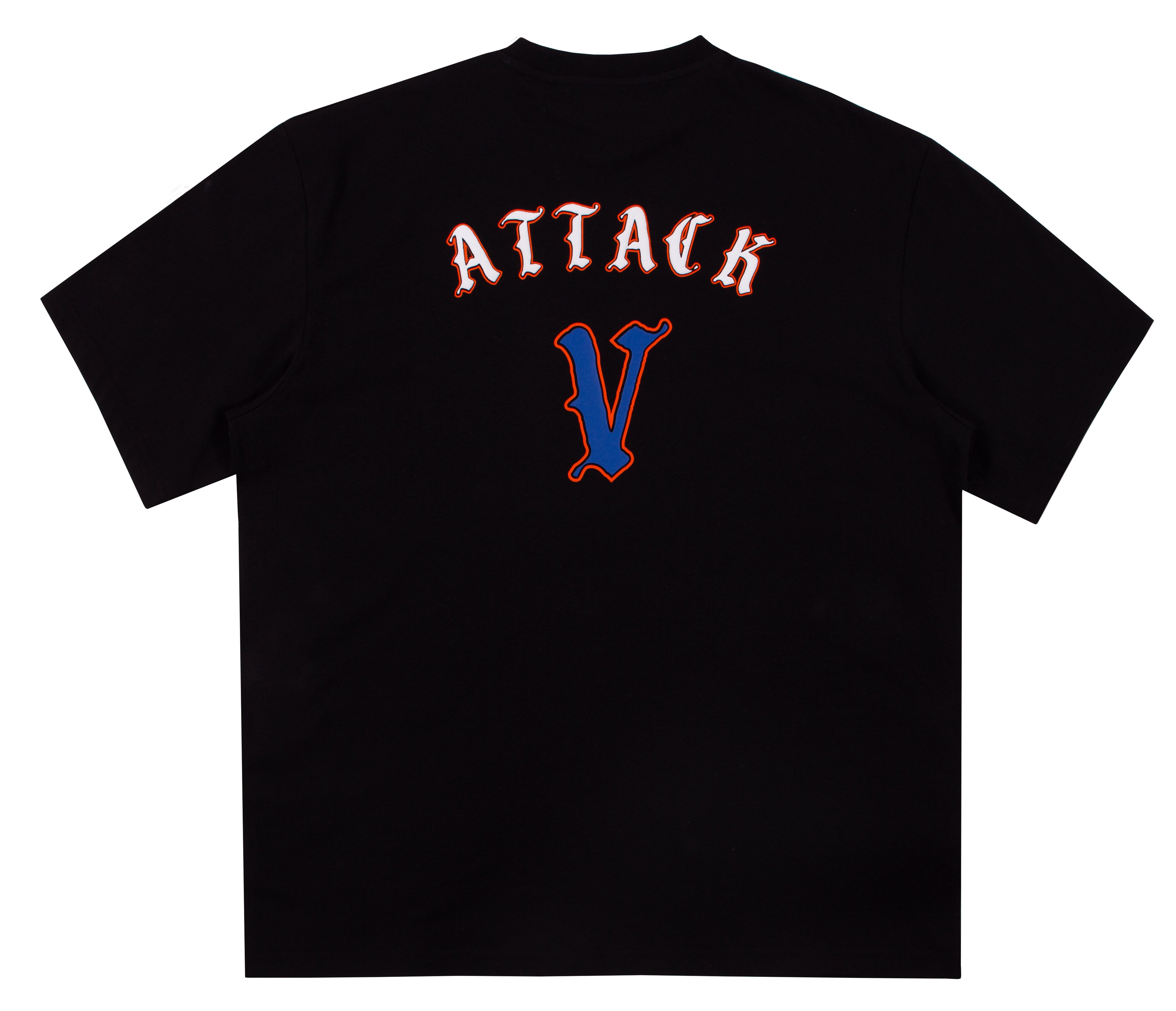 Men's Black Oversized T-Shirt with Fencing Back Print