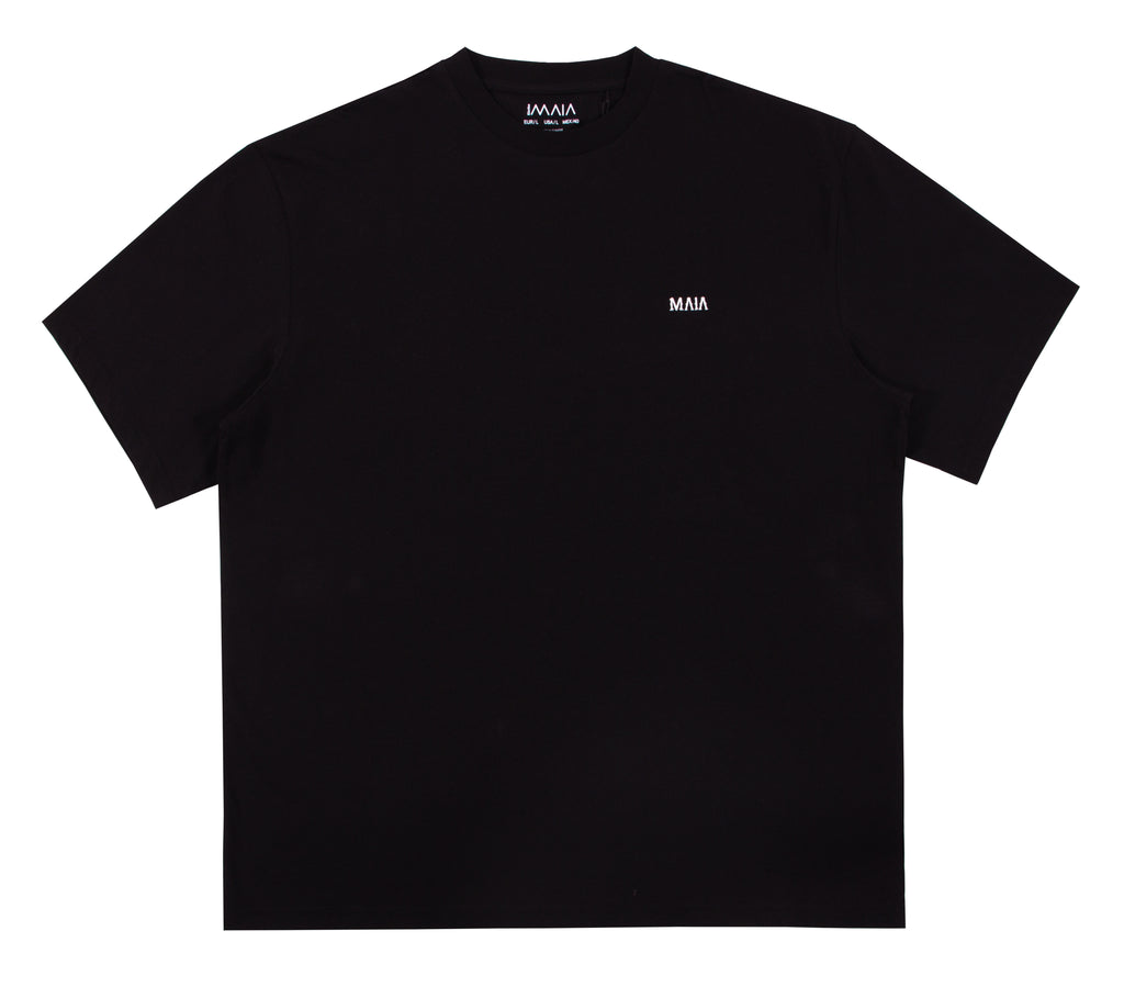 Men's Black Oversized T-Shirt with Fencing Back Print
