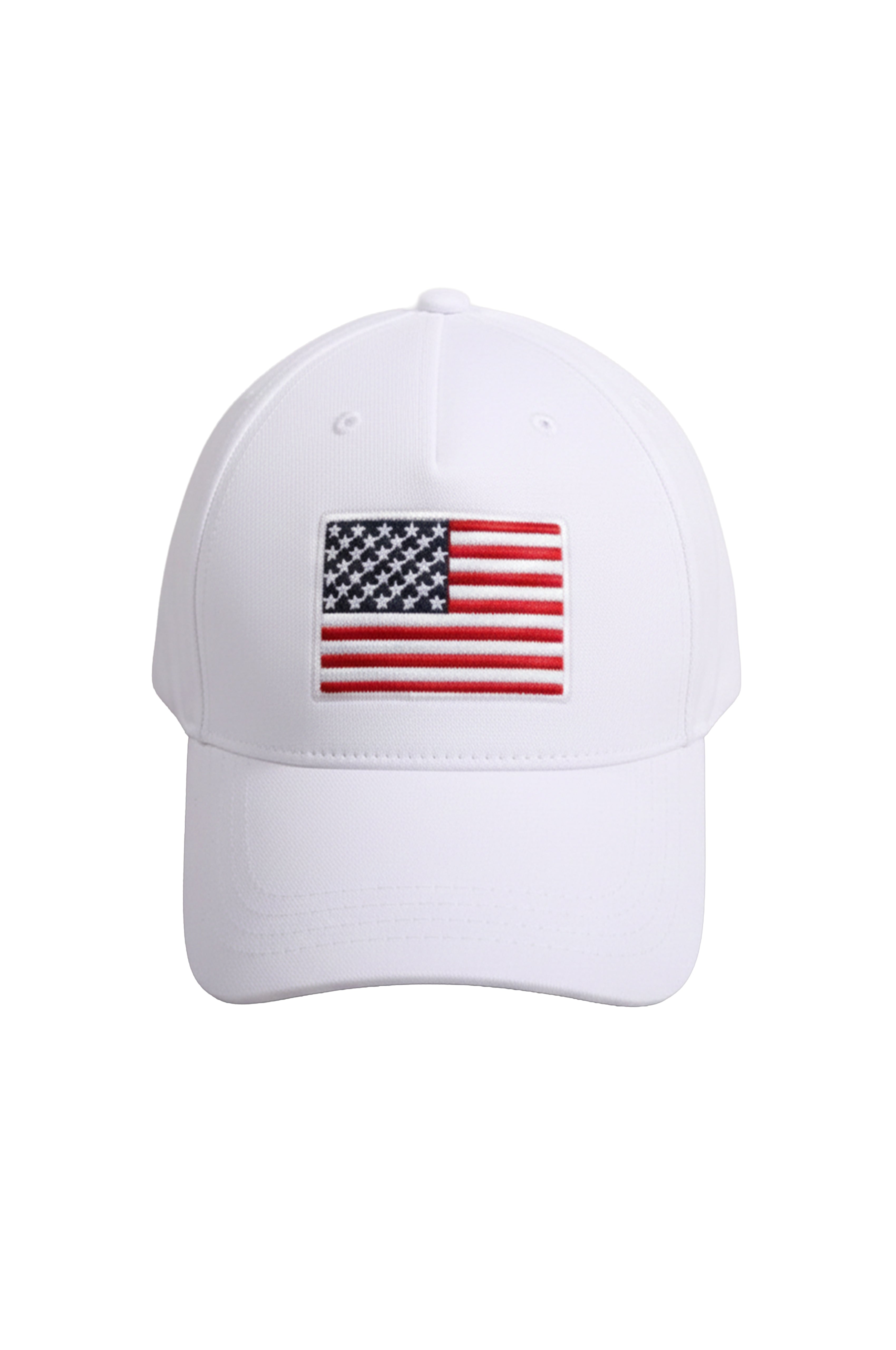 Fencing American Flag Flat Cap – Classic Adjustable White Cap for Men and Women