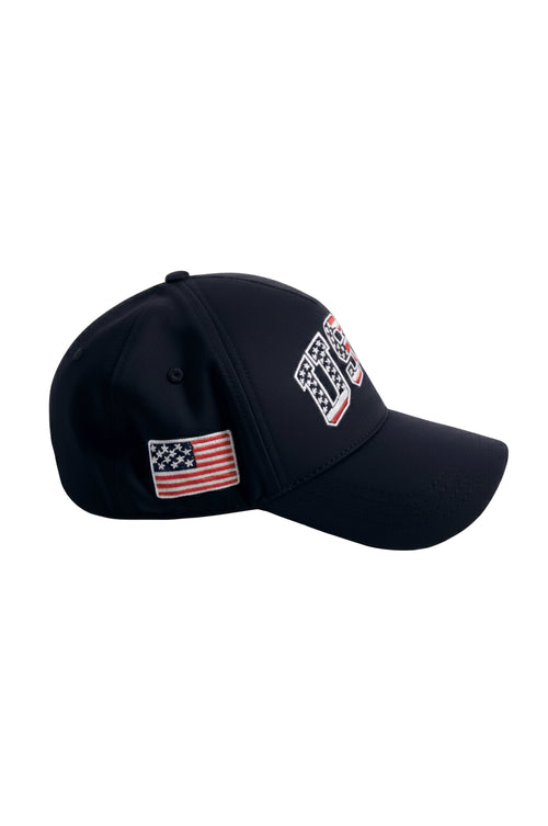 Fencing American Flag Flat Cap – Classic Adjustable Navy Blue Cap for Men and Women