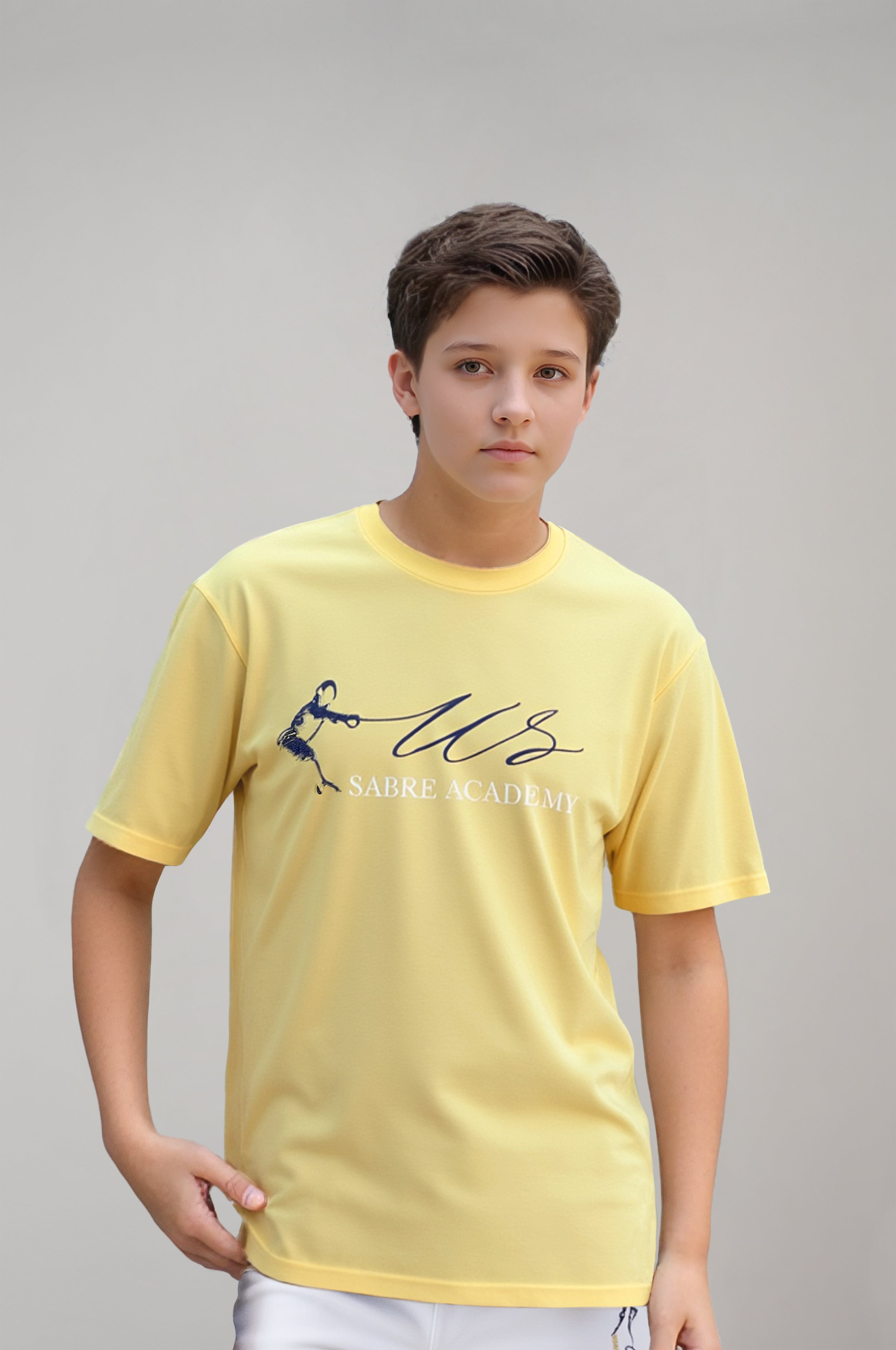 US Sabre Academy Yellow Embroidered T-Shirt