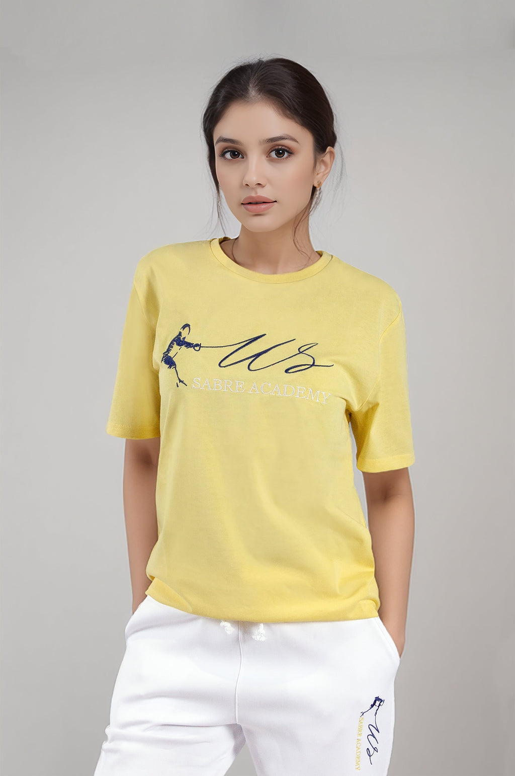 US Sabre Academy Yellow Embroidered T-Shirt