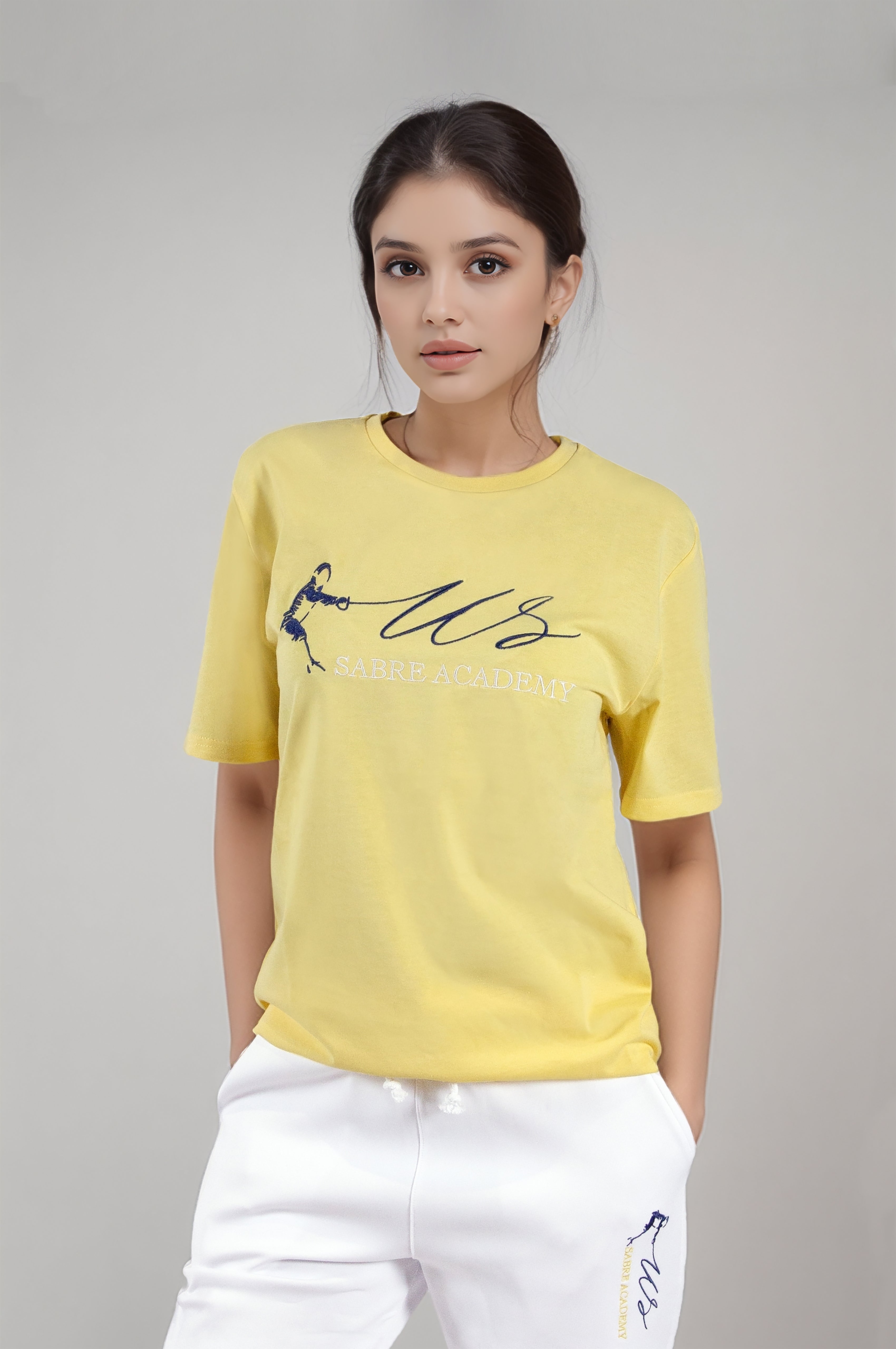 US Sabre Academy Yellow Embroidered T-Shirt